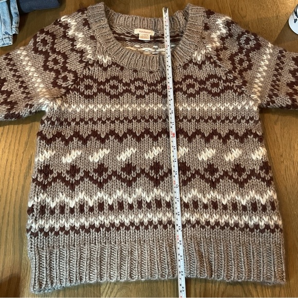 Sundance Chunky Knit Wool Blend Short Sleeve Sweater Size Medium EUC - Picture 7 of 8